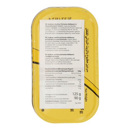 Sardinen Othelo | Fisch | scharf | eingelegt in vegetarischem Öl | 125 g