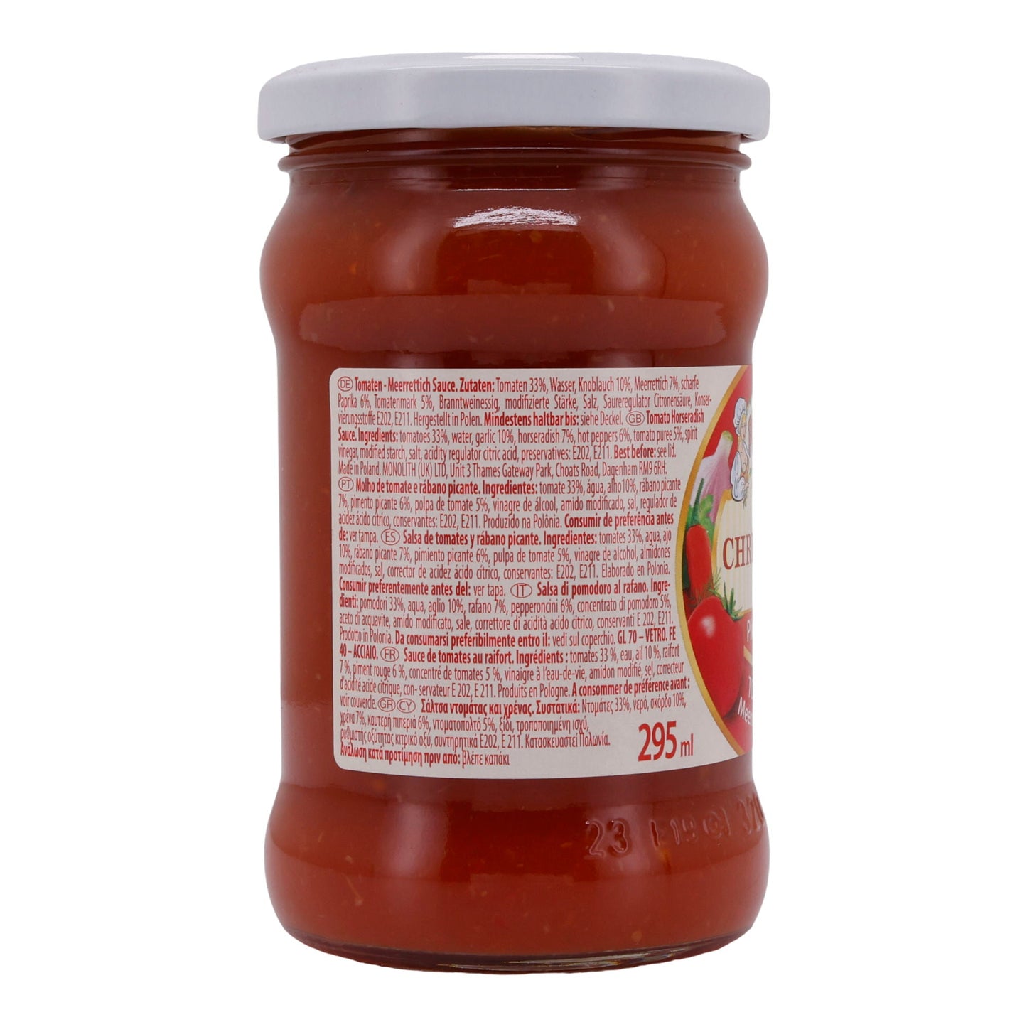Salsa Pogrebok | Chrenovina | Salsa piccante di rafano e pomodoro | Barattolo da 295 ml