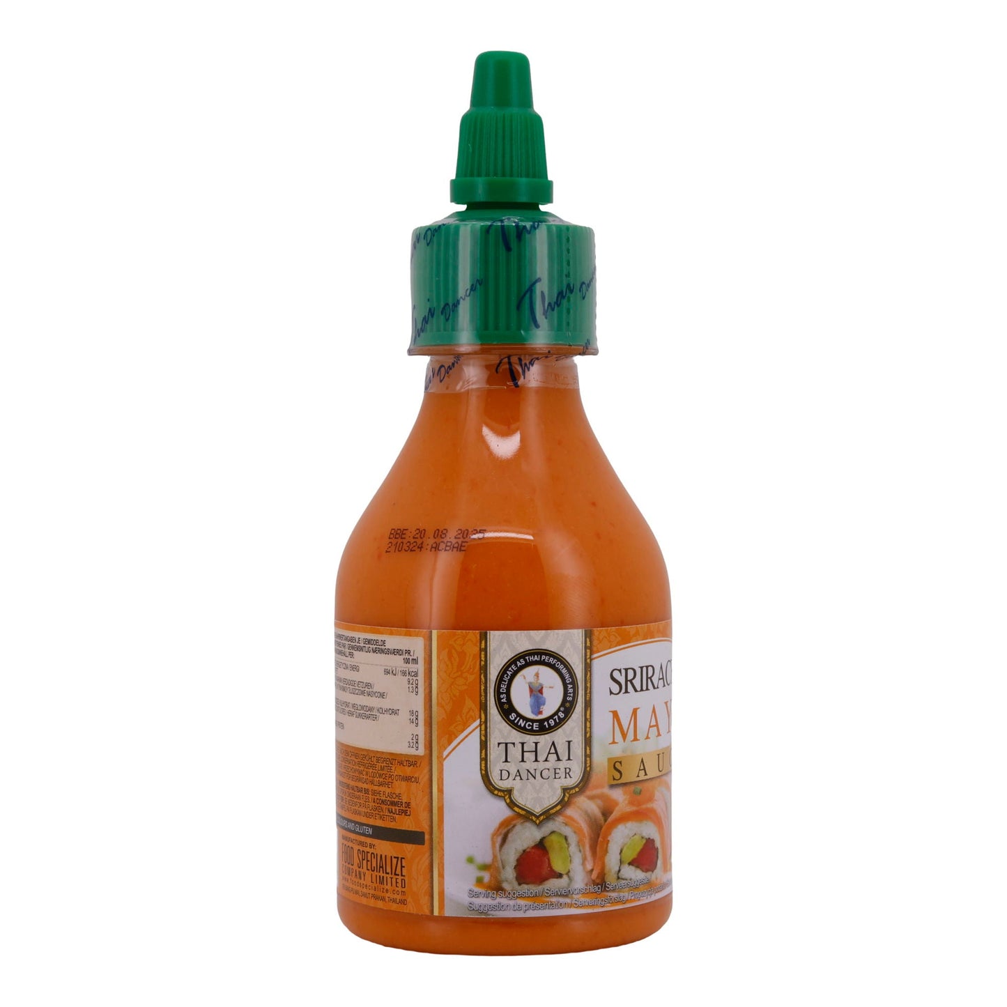 Sauce Thai Dancer Sriracha Mayo | romig en pittig | met Sriracha-smaak | 200 ml