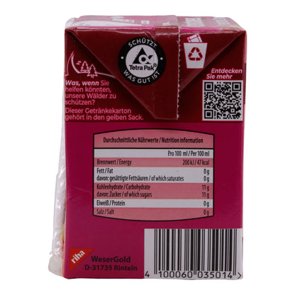 Dissetante Ciliegia Acida-Limone | Vegano | Bevanda rinfrescante con succo di frutta | 500 ml