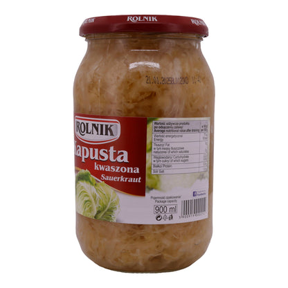 Sauerkraut Rolnik | Vers en lekker ingelegd | Wittekool-specialiteit | 500 g