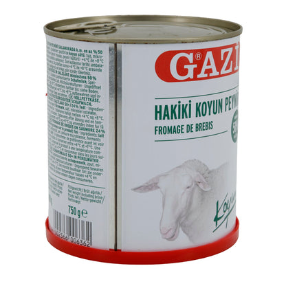 Schafskäse GAZİ | Schafskäse in Salzlake | 50 % Fett i. Tr. | 750 g Dose