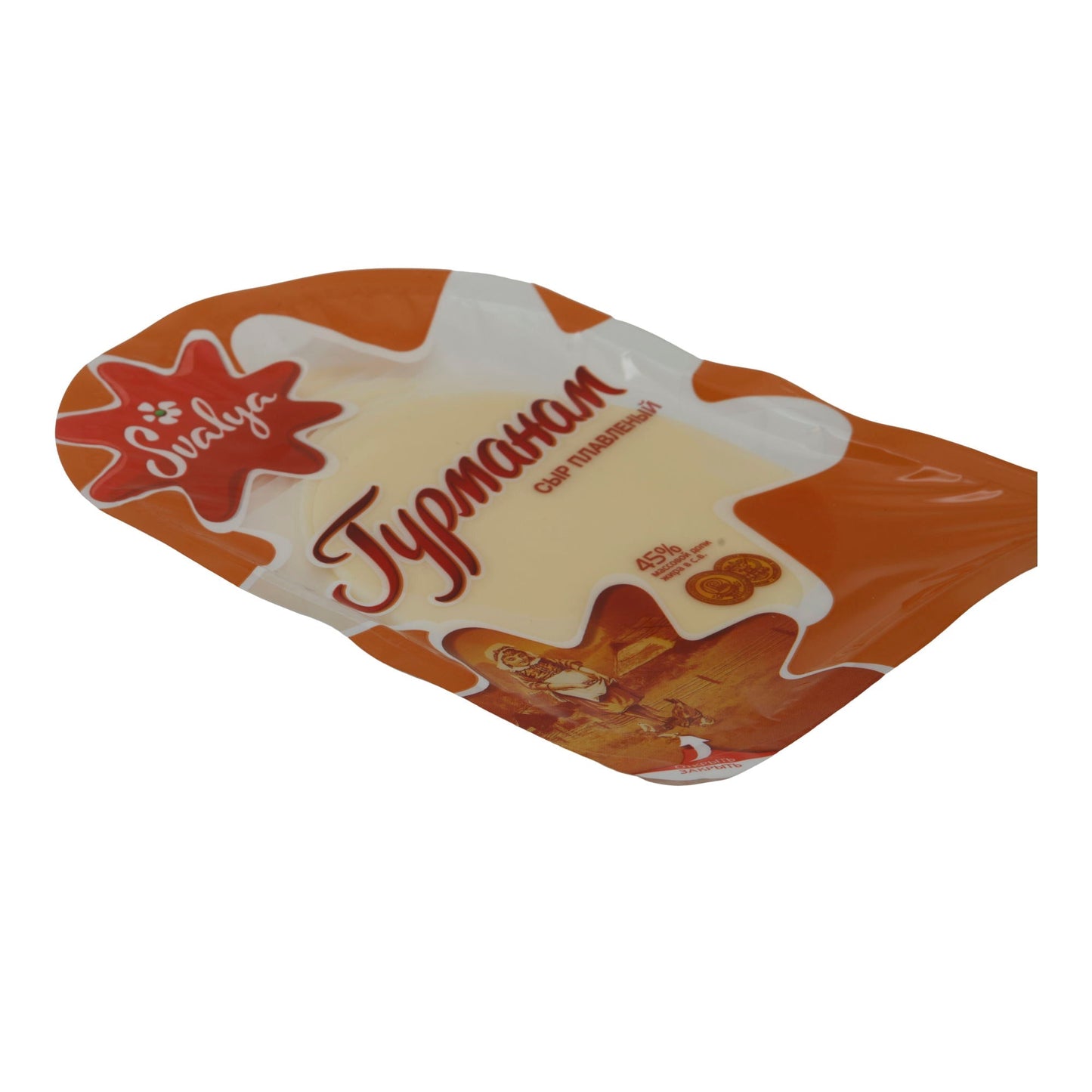 Schmelzkäse Svalya Gurmanam | Schmelzkäse | Cremiger Genuss für vielseitige Verwendung | 180 g in Scheiben SVALJA