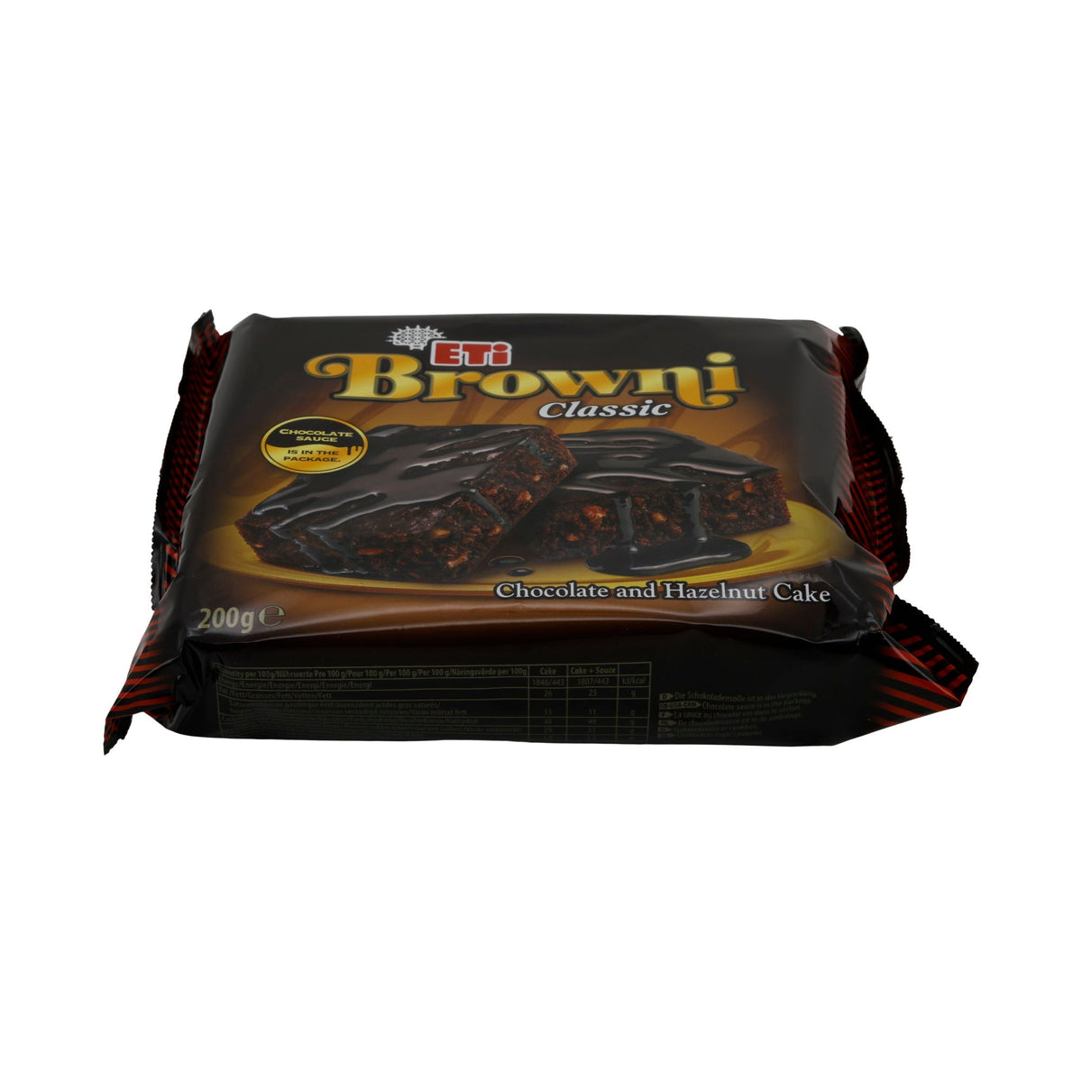 Schokoladen-Haselnusskuchen Eti Browni Classic | Kuchen | mit Schokosauce | 200 g
