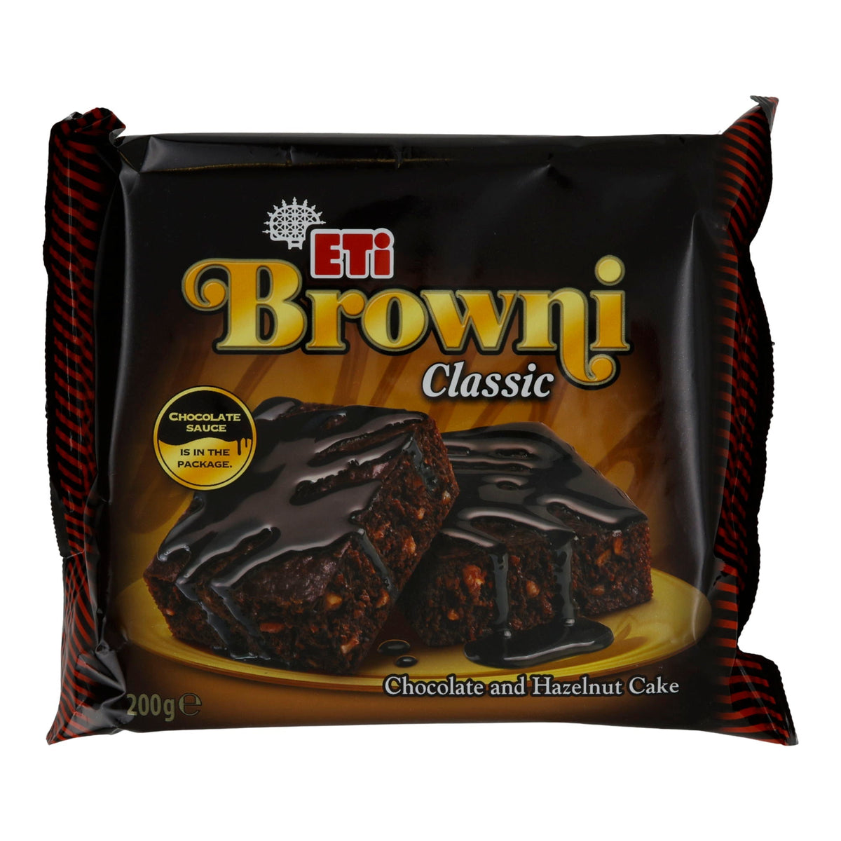 Schokoladen-Haselnusskuchen Eti Browni Classic | Kuchen | mit Schokosauce | 200 g Adicto