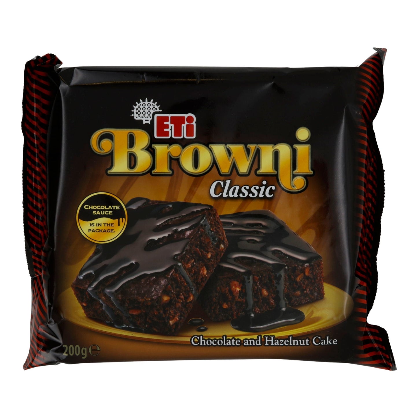Schokoladen-Haselnusskuchen Eti Browni Classic | Kuchen | mit Schokosauce | 200 g Adicto