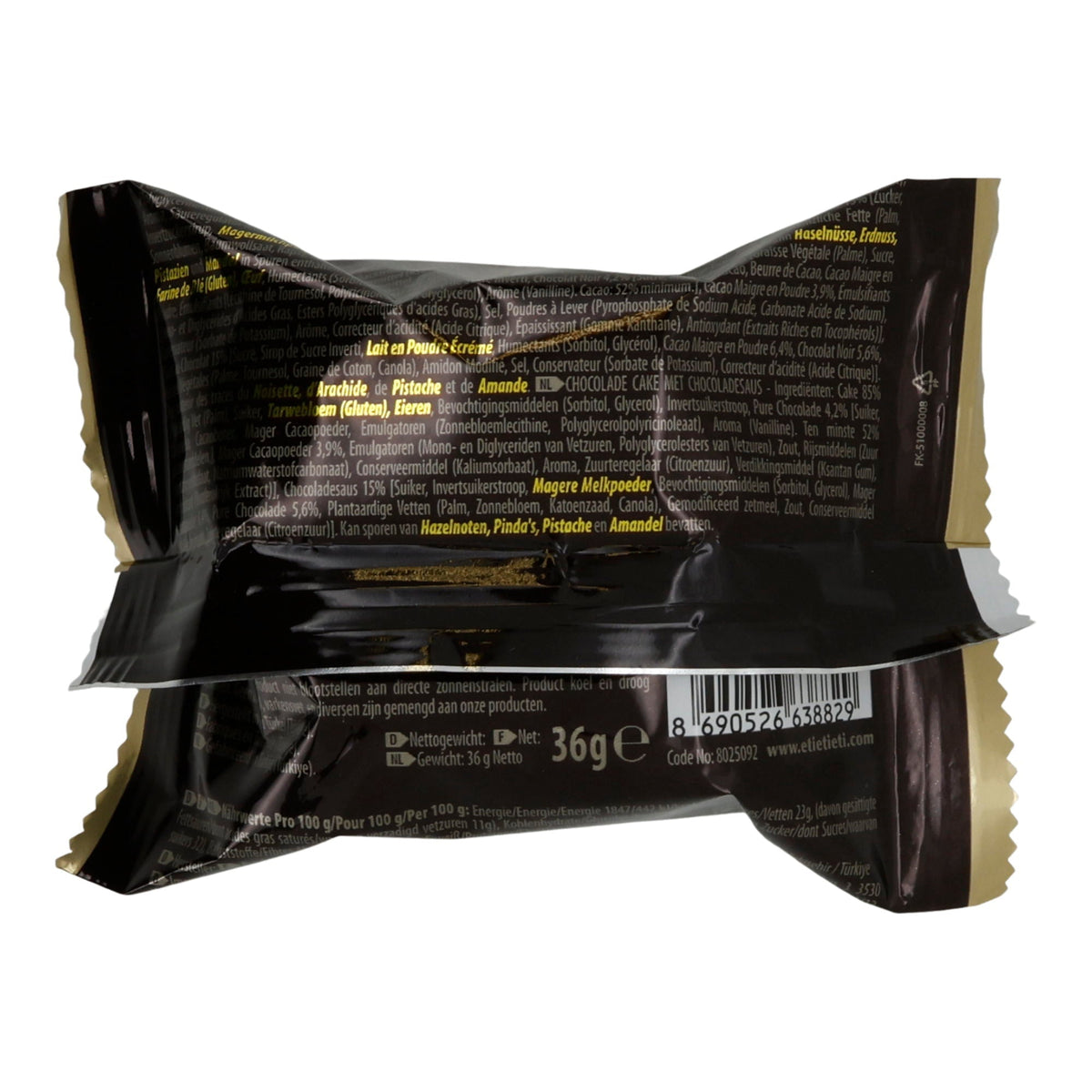 Schokoladenkuchen Eti Browni Gold | Kuchen | mit Schokosauce | 36 g ETI