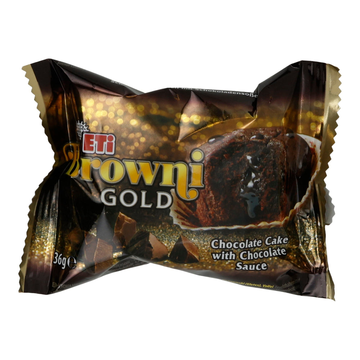 Schokoladenkuchen Eti Browni Gold | Kuchen | mit Schokosauce | 36 g