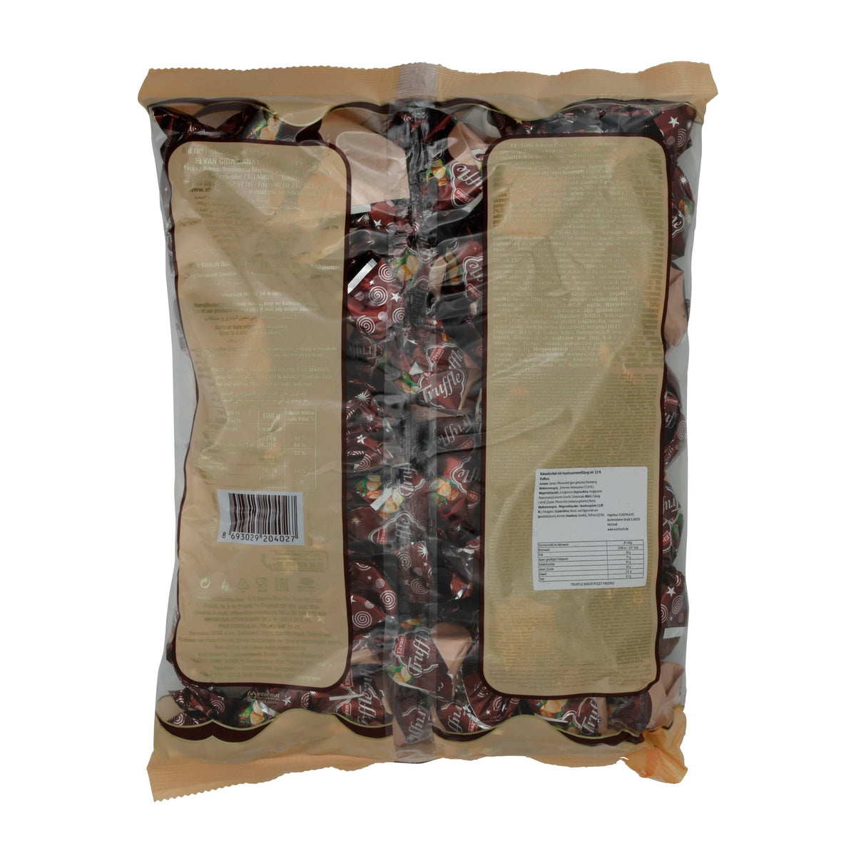 Schokoladentrüffel Elvan | Truffle Haselnuss | mit Puffreis | 800 g ELVAN