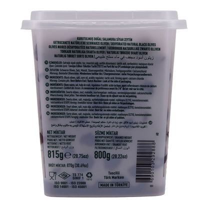 Olive nere Marmarabirlik | Kuru Sele S | Tradizionalmente essiccate | 800 g