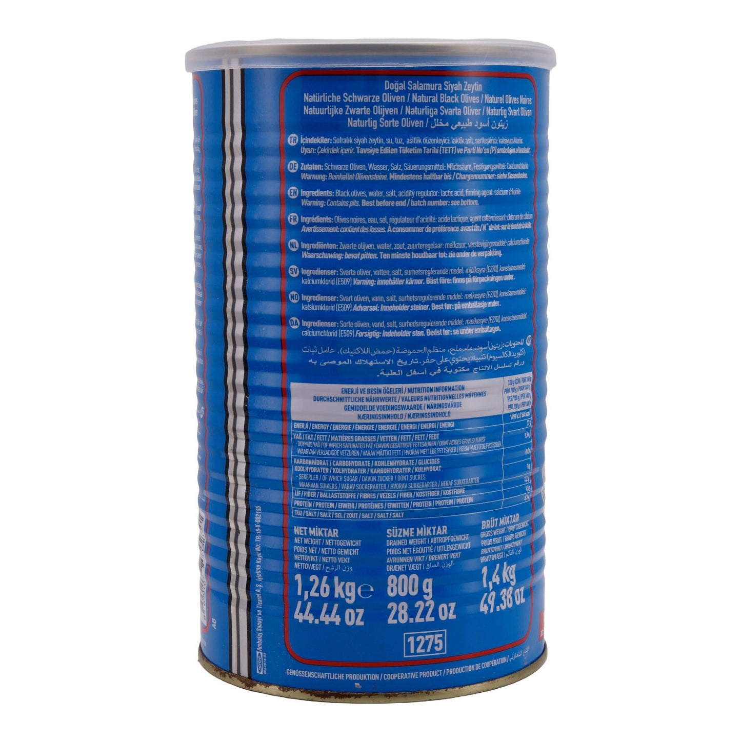 Olive nere Marmarabirlik | Olive nere naturali | Qualità extra, senza conservanti | 800 g