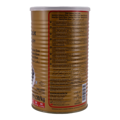 Schwarze Oliven Marmarabirlik | Natuurlijke zwarte olijven | Laag zoutgehalte, MEGA formaat | 800 g blik