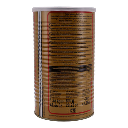 Schwarze Oliven Marmarabirlik | Natuurlijke zwarte olijven | Laag zoutgehalte, MEGA formaat | 800 g blik