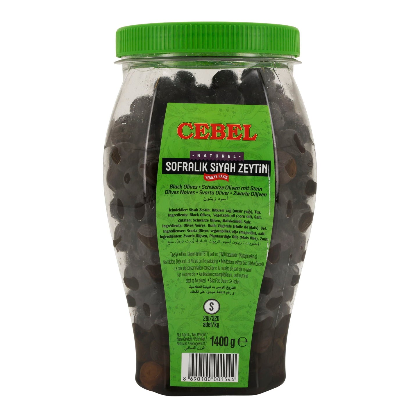 Schwarze Oliven Mit Stein | Siyah Zeytin | Cebel Naturel | 1400 g