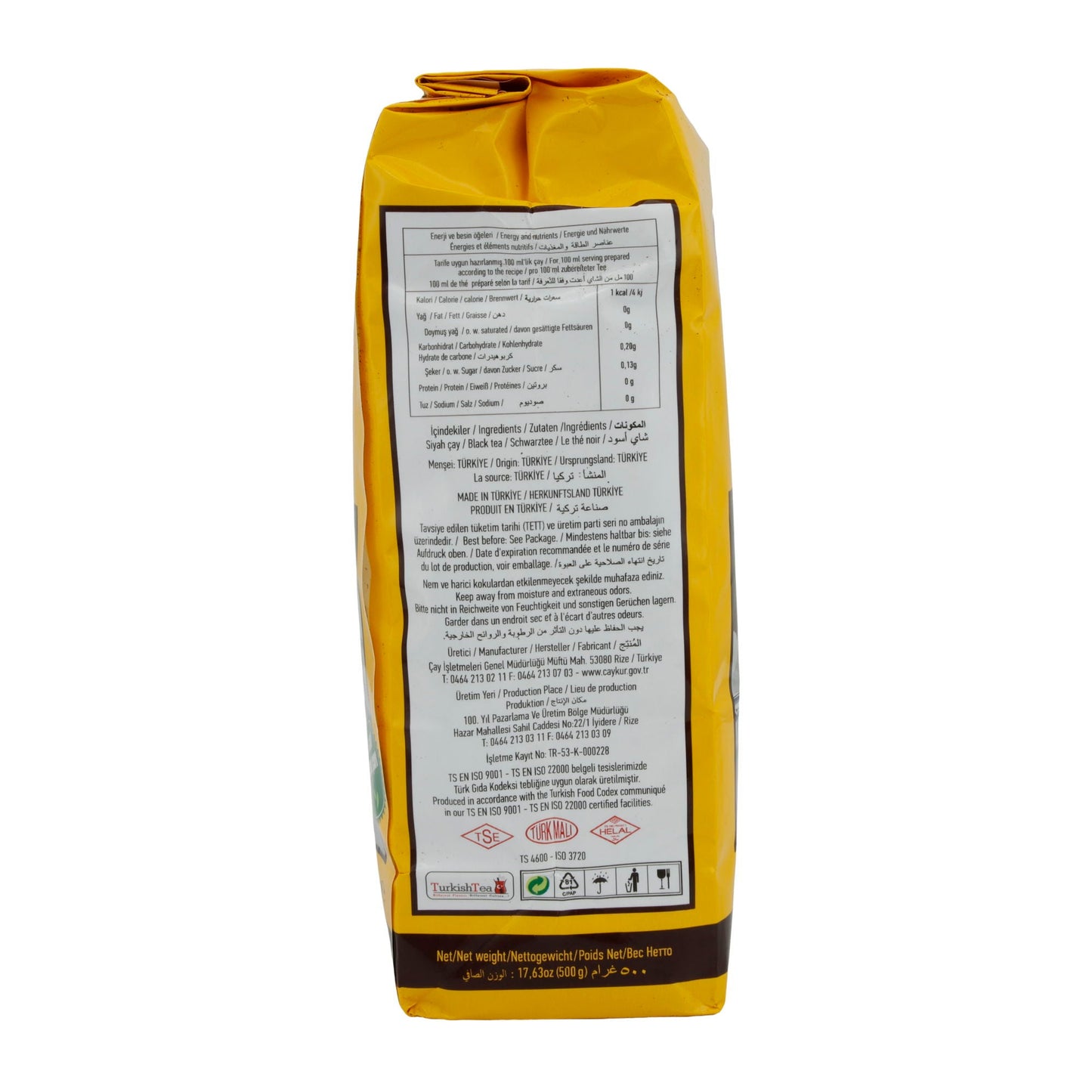 Tè nero Çaykur | Rize Turist Çayı | Tradizionale, turco | 500 g