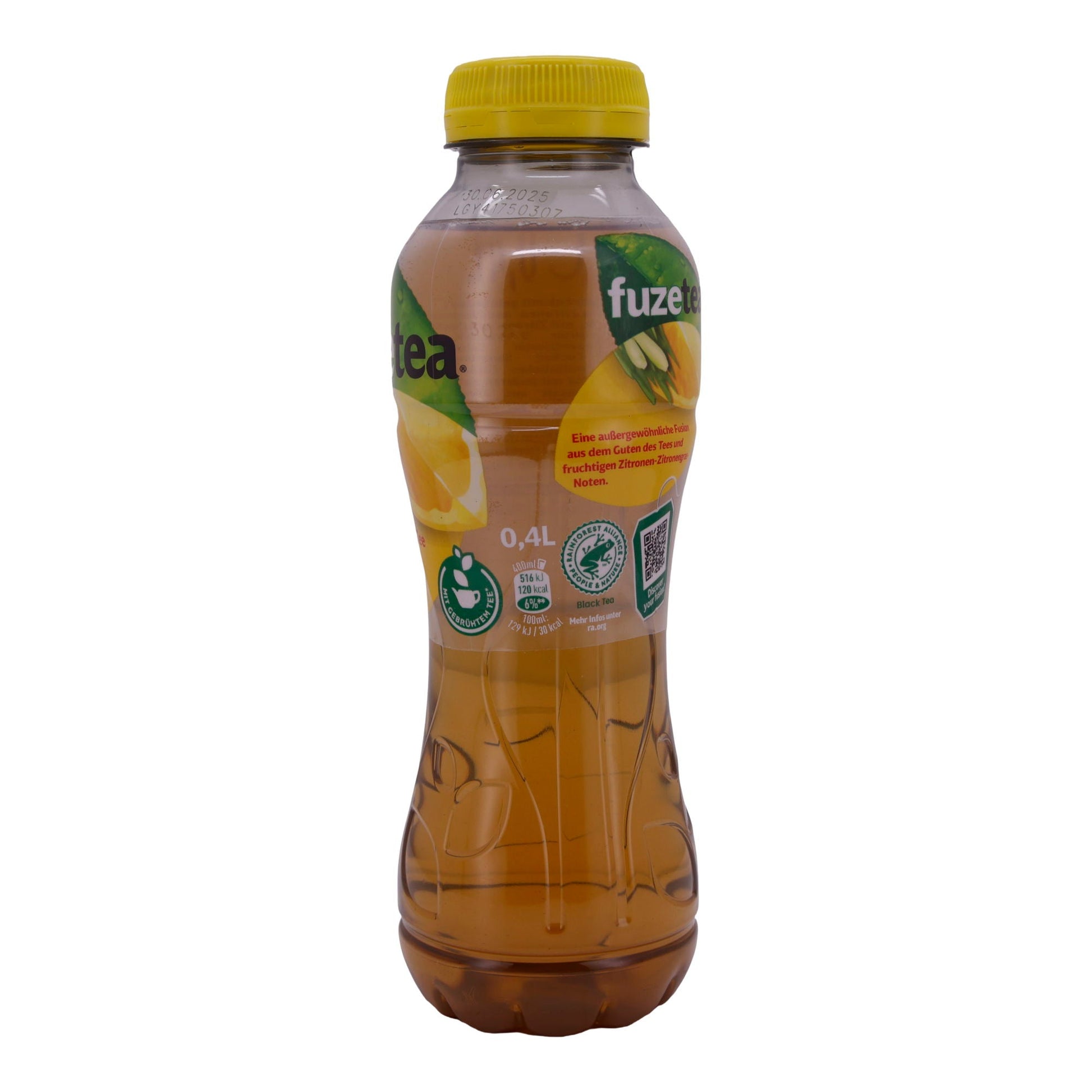 Schwarzer Tee Fuze Tea | Tee | Mit Zitrone und Zitronengrasgeschmack | 0,4 l – Erfrischendes Teegetränk - Taste Your World