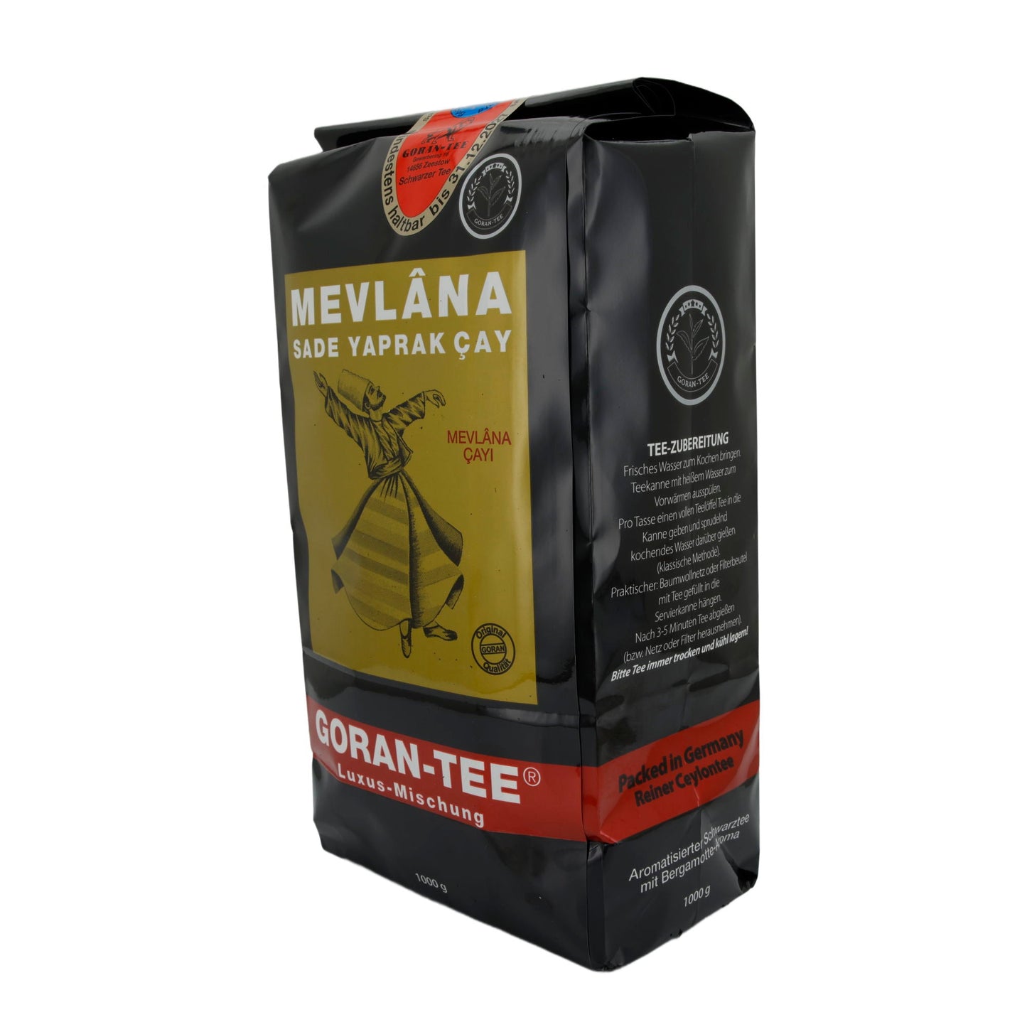 Tè nero Goran-Tee | Mevlâna | Aromatizzato con bergamotto | 1000 g
