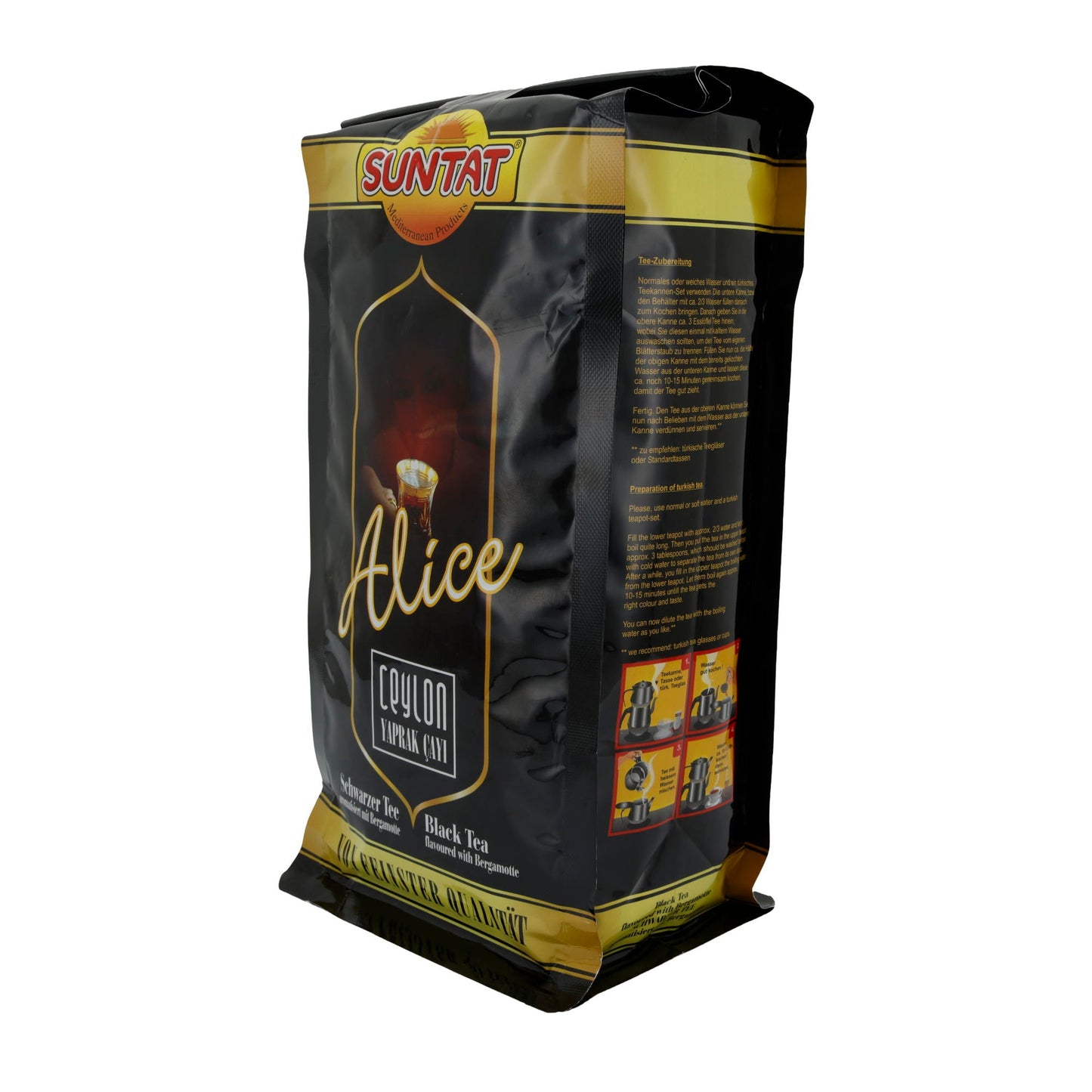 Tè nero Suntat | Alice Ceylon | Fine, con aroma di bergamotto | 500 g