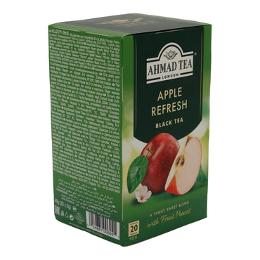 Schwarztee Ahmad Tea | Apple Refresh | Mit Fruchtstücken | 20 Teebeutel AHMAD TEA