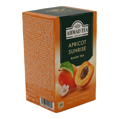 Schwarztee Ahmad Tea | Apricot Sunrise | Mit Aprikosenstücken & Aroma | 20 Teebeutel | 40g AHMAD TEA