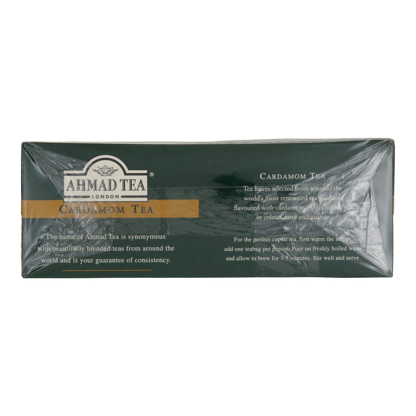 Schwarztee Ahmad Tea | Cardamom Tea | Würzige Schwarztee-Mischung mit Kardamom | 100 Teebeutel | 200g AHMAD TEA
