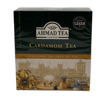 Schwarztee Ahmad Tea | Cardamom Tea | Würzige Schwarztee-Mischung mit Kardamom | 100 Teebeutel | 200g AHMAD TEA