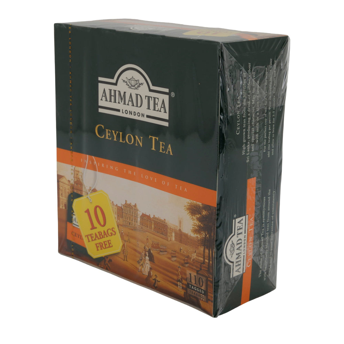 Schwarztee Ahmad Tea | Ceylon Tea | 110 Teebeutel inkl. 10 gratis | Kräftiger Tee aus Sri Lanka | 220g AHMAD TEA