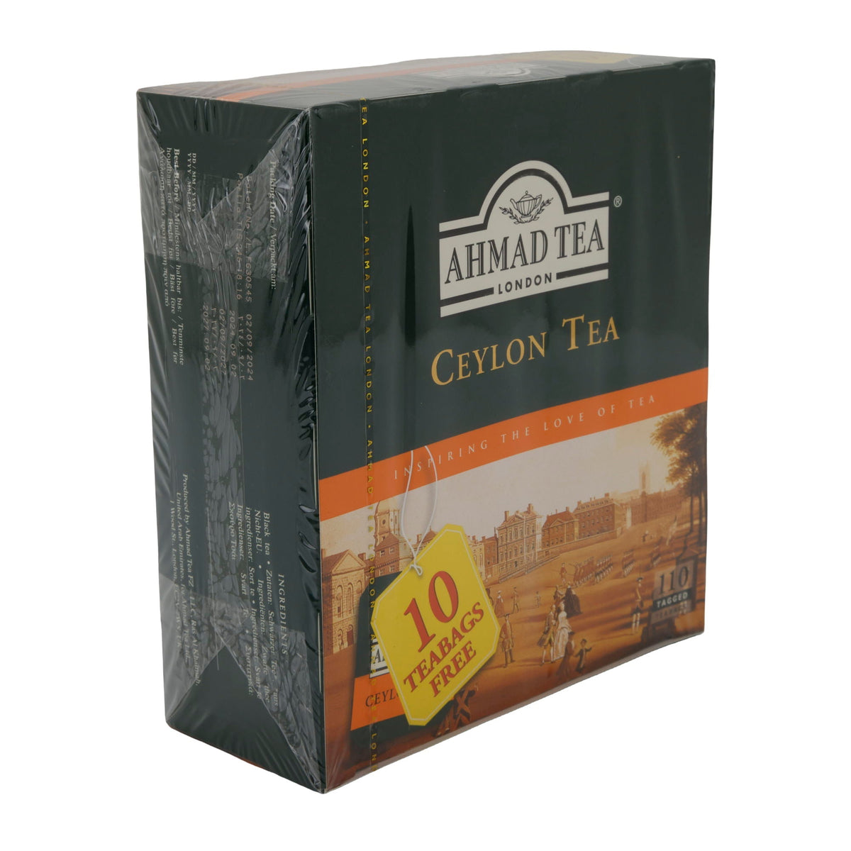 Schwarztee Ahmad Tea | Ceylon Tea | 110 Teebeutel inkl. 10 gratis | Kräftiger Tee aus Sri Lanka | 220g