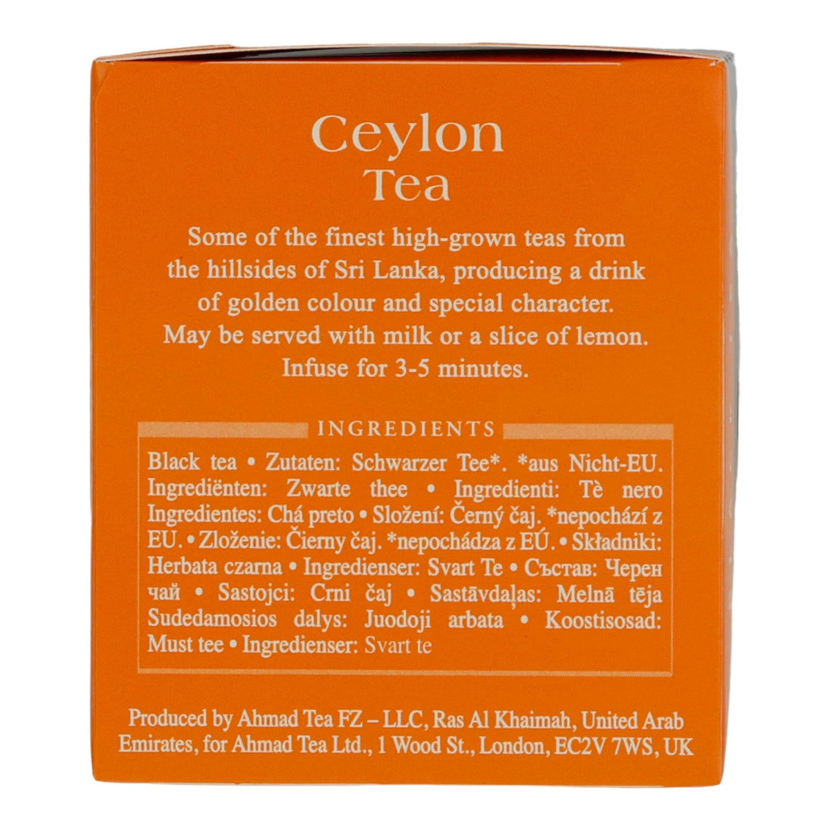 Schwarztee Ahmad Tea | Ceylon Tea | Goldene Farbe & aromatischer Geschmack | 20 Teebeutel | 40g AHMAD TEA