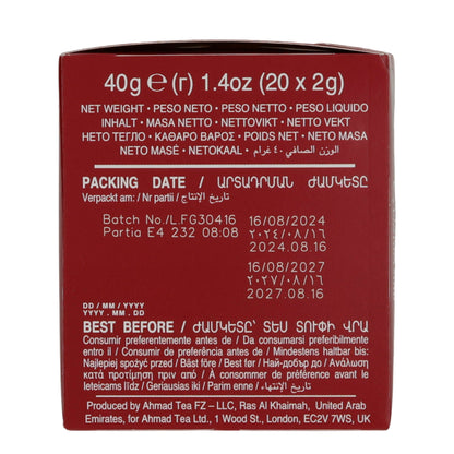 6x20'li Alüminyum poşet Chai Baharatı, Ahmad Tea