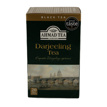 Schwarztee Ahmad Tea | Darjeeling Tea | Reiner Schwarzer Tee aus Darjeeling | 20 Teebeutel AHMAD TEA