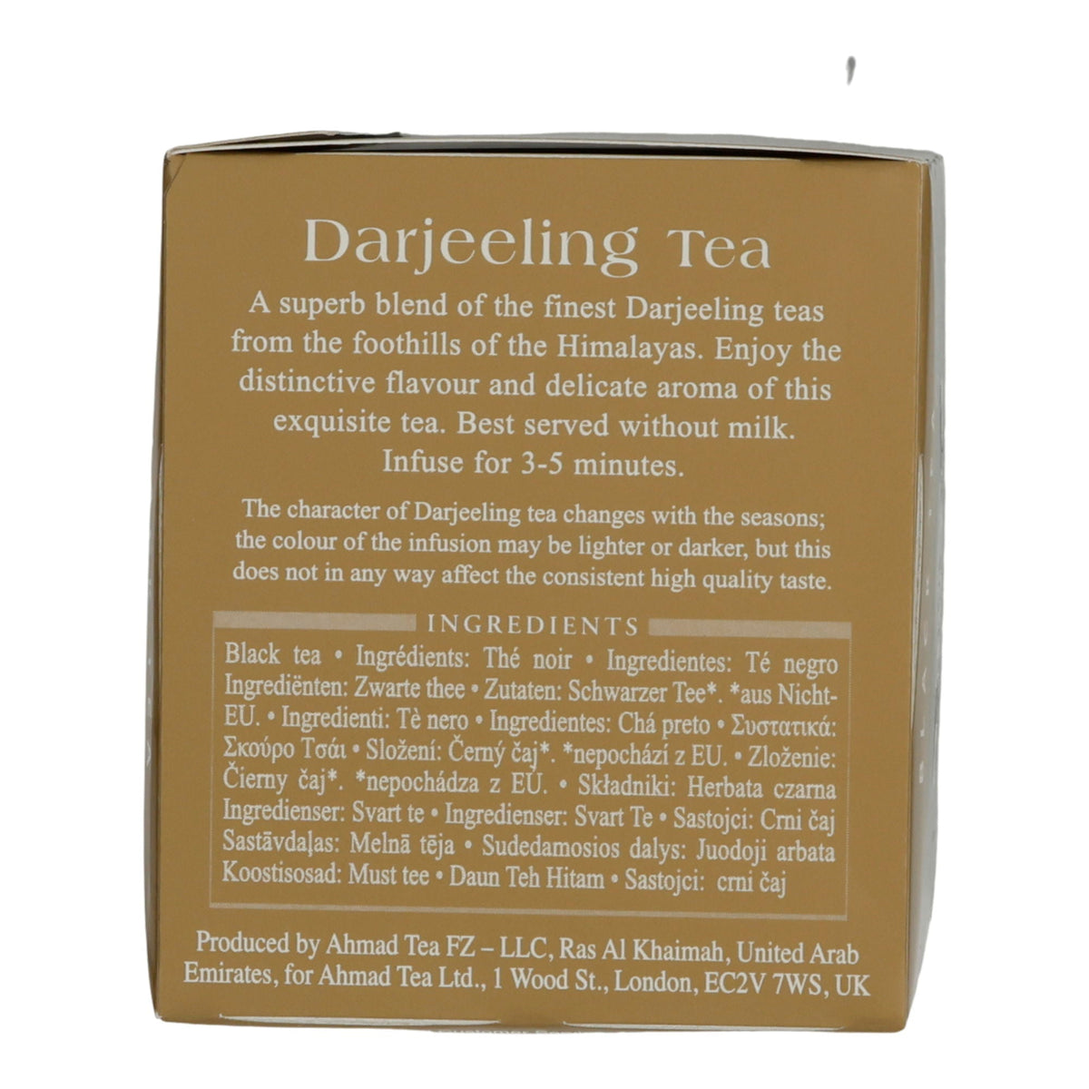 Schwarztee Ahmad Tea | Darjeeling Tea | Reiner Schwarzer Tee aus Darjeeling | 20 Teebeutel AHMAD TEA