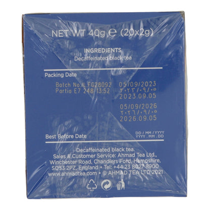 6x20 bustine di tè nero decaffeinato in alluminio, Ahmad Tea