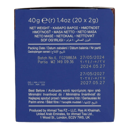 Schwarztee Ahmad Tea | Decaffeinated Indulgent Selection | Koffeinfreie Auswahl aromatisierter Schwarztees | 4 Sorten à 5 Teebeutel AHMAD TEA
