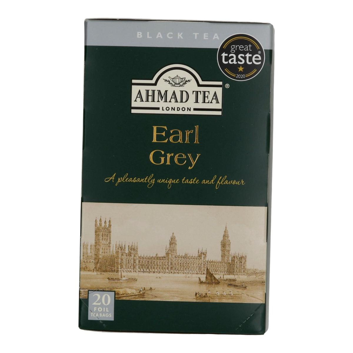 Schwarztee Ahmad Tea | Earl Grey | Klassischer Schwarzer Tee mit Bergamotte-Aroma | 20 Teebeutel AHMAD TEA