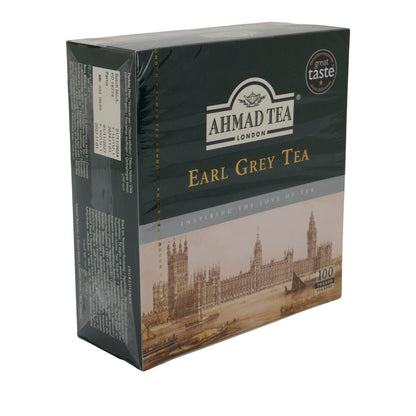 Schwarztee Ahmad Tea | Earl Grey Tea | Mit feiner Bergamotte | 100 Teebeutel | 200g