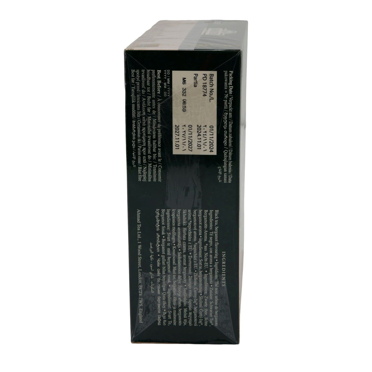 Schwarztee Ahmad Tea | Earl Grey Tea | Mit feiner Bergamotte | 100 Teebeutel | 200g