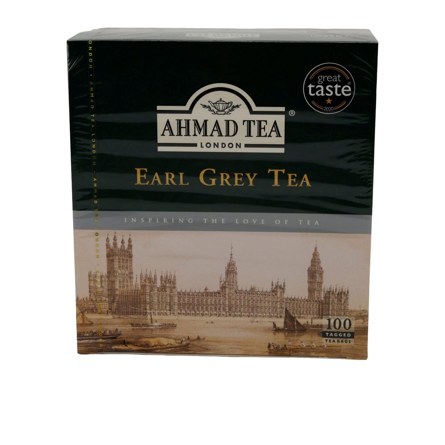 Schwarztee Ahmad Tea | Earl Grey Tea | Mit feiner Bergamotte | 100 Teebeutel | 200g