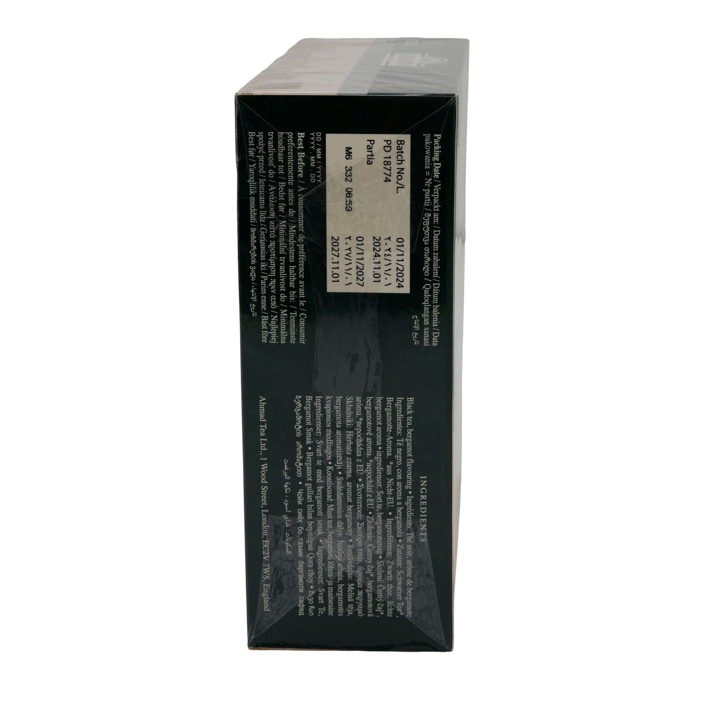 Schwarztee Ahmad Tea | Earl Grey Tea | Mit feiner Bergamotte | 100 Teebeutel | 200g