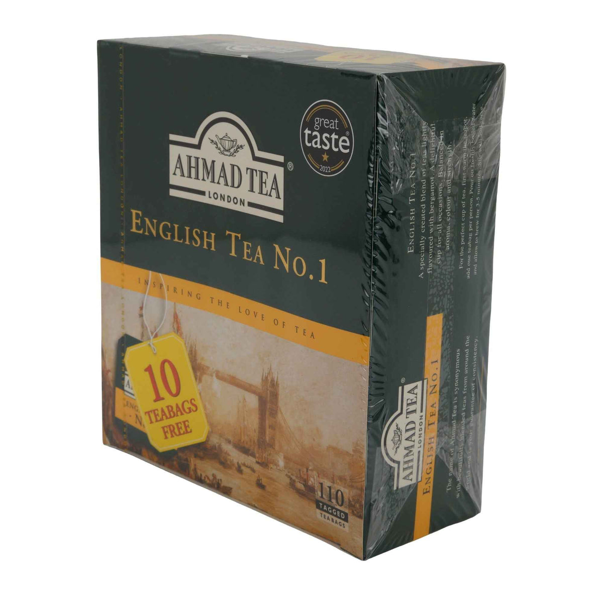 Schwarztee Ahmad Tea | English Tea No.1 | Mit Bergamotte-Aroma | 110 Teebeutel