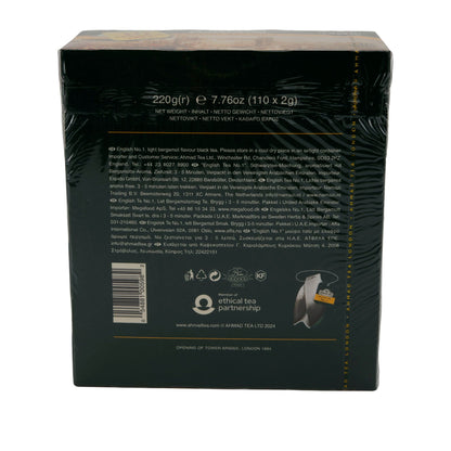 Siyah Çay Ahmad Tea | İngiliz Çayı No.1 | Bergamot Aromalı | 110 Poşet Çay