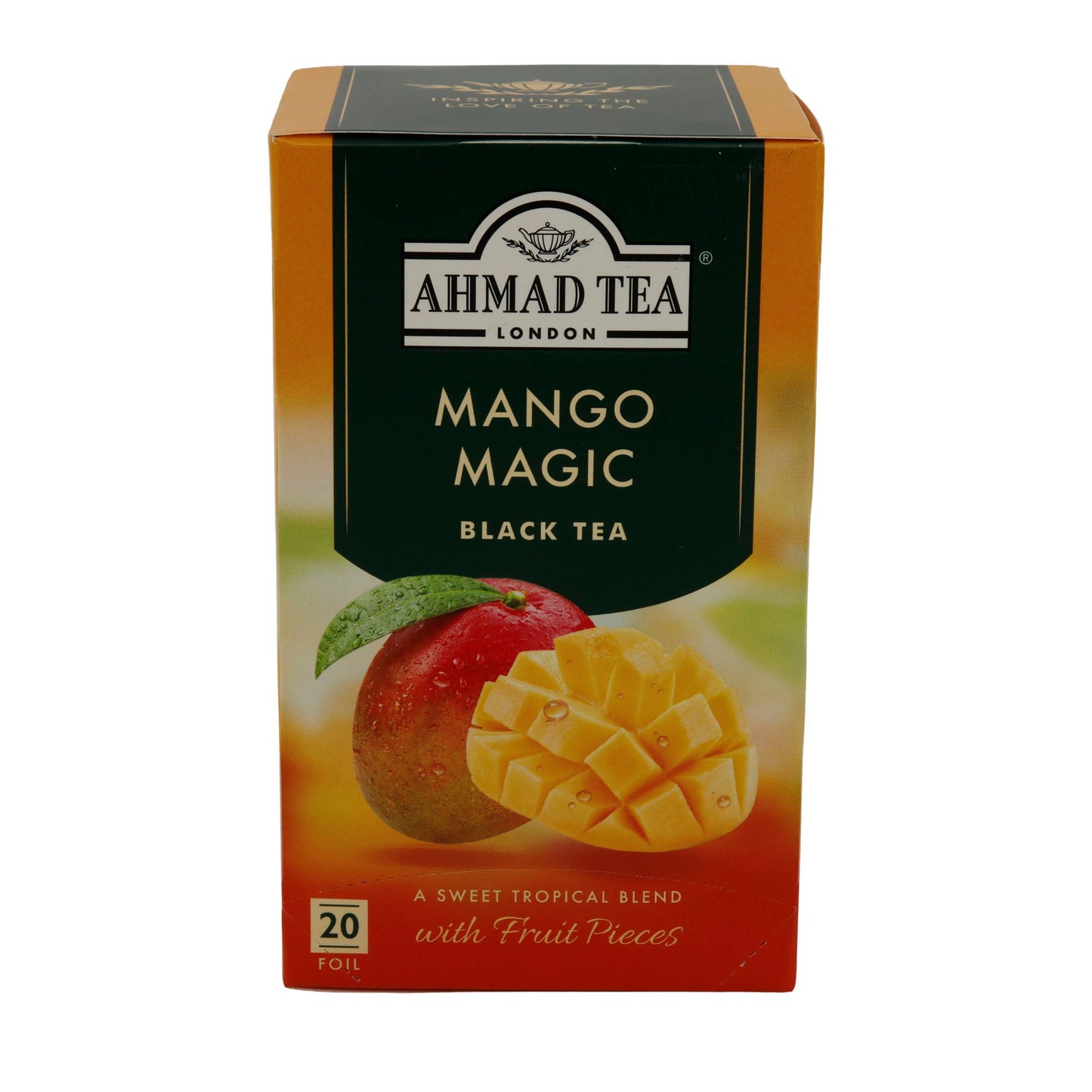 6x20 Aluminum Tea Bags Mango Magic, Ahmad Tea