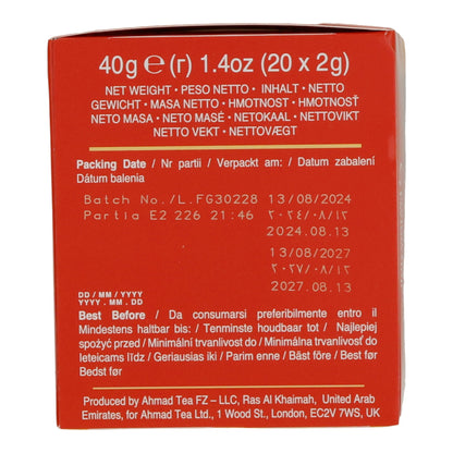 6x20 Aluminum Tea Bags Mango Magic, Ahmad Tea