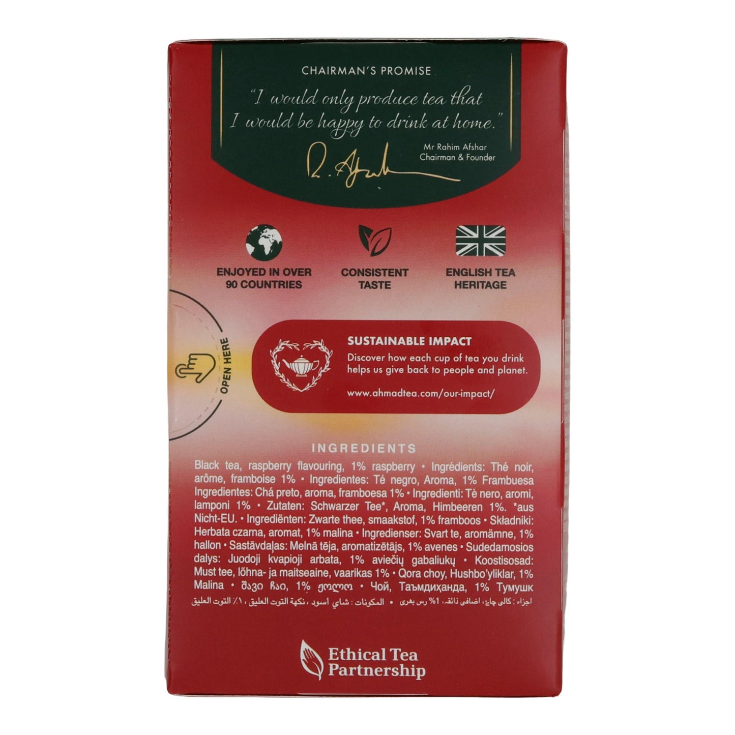 6x20er Alu t/b Raspberry Indulgence, Ahmad Tea