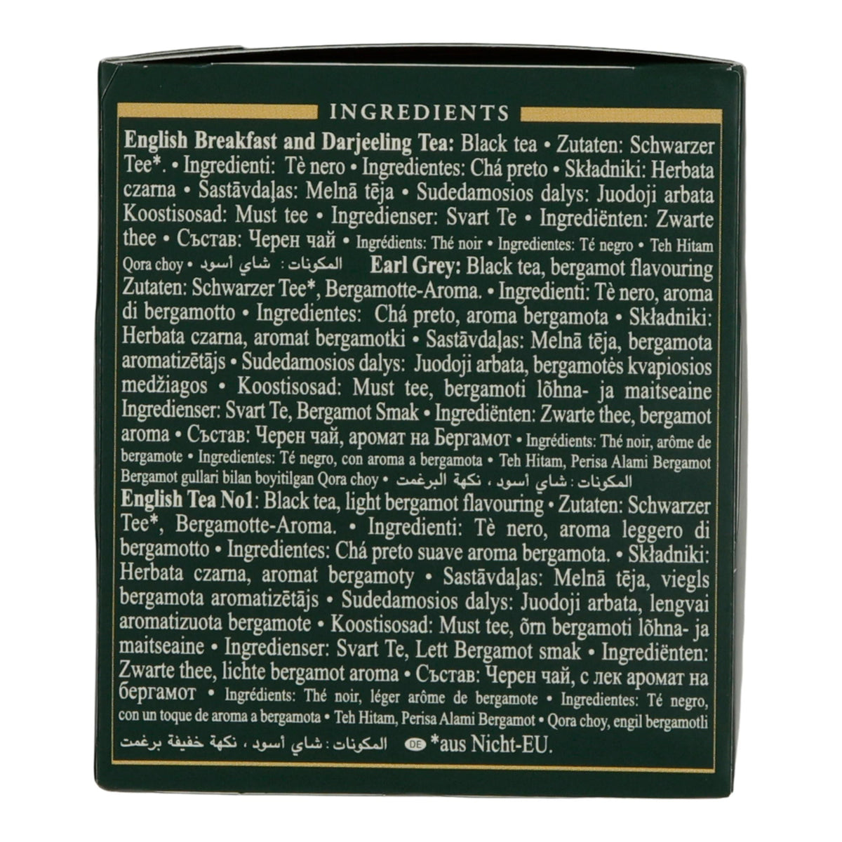 Schwarztee-Auswahl Ahmad Tea | Classic Tea Selection | 4 Sorten – 20 Teebeutel | English Breakfast, Darjeeling, Earl Grey, Tea No. 1 AHMAD TEA