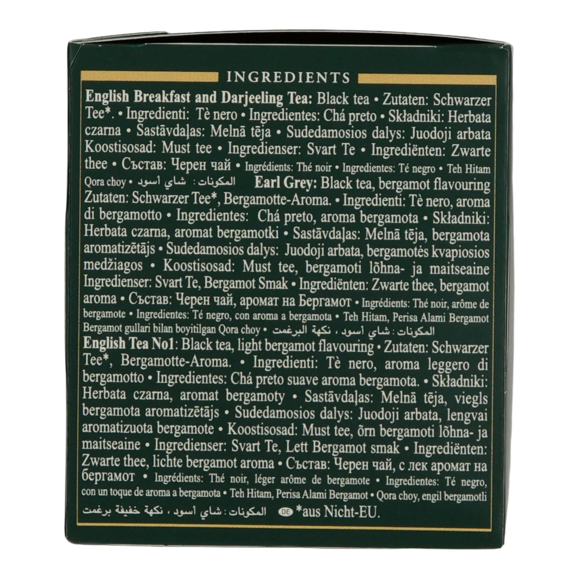 Schwarztee-Auswahl Ahmad Tea | Classic Tea Selection | 4 Sorten – 20 Teebeutel | English Breakfast, Darjeeling, Earl Grey, Tea No. 1 AHMAD TEA