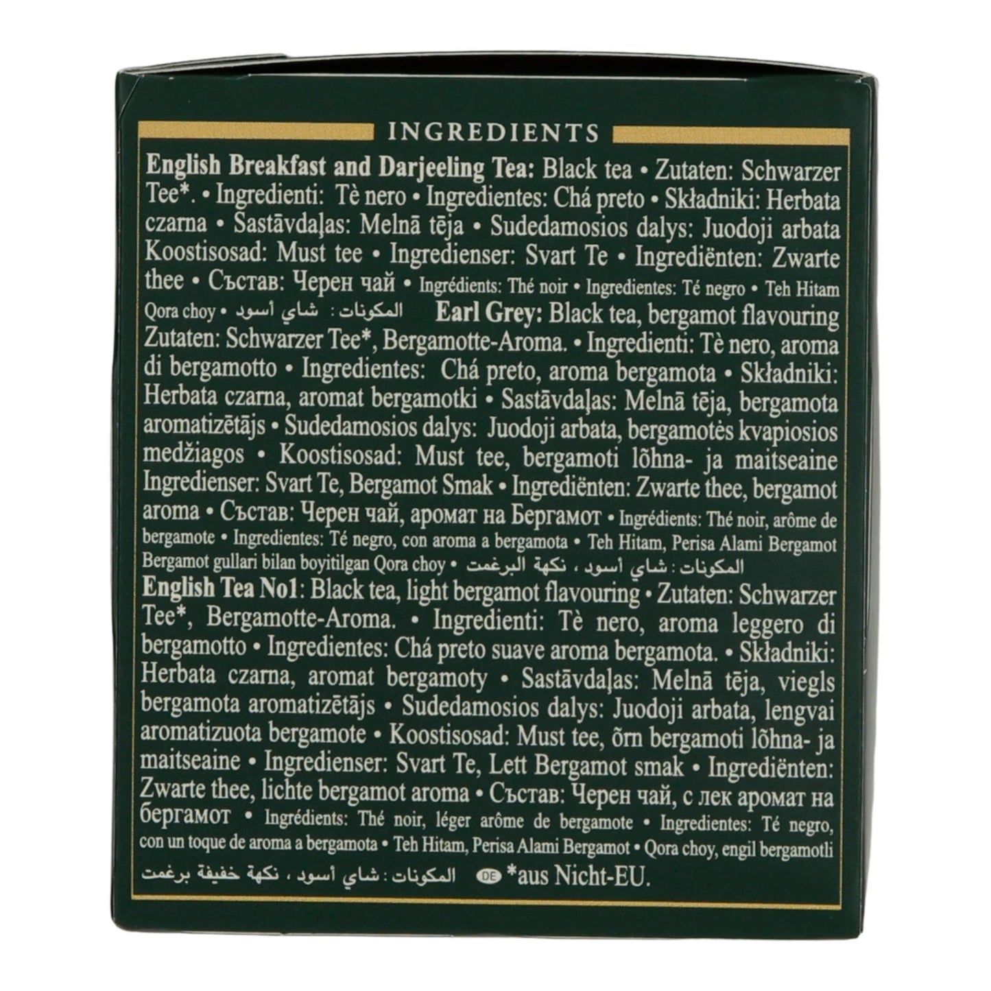 Schwarztee-Auswahl Ahmad Tea | Classic Tea Selection | 4 Sorten – 20 Teebeutel | English Breakfast, Darjeeling, Earl Grey, Tea No. 1