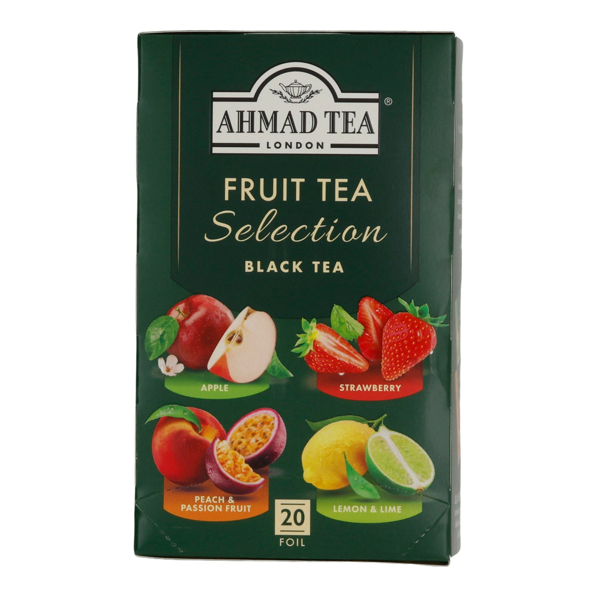 Schwarztee Auswahl Ahmad Tea | Fruit Tea Selection | 4 Fruchtsorten | 20 Teebeutel AHMAD TEA