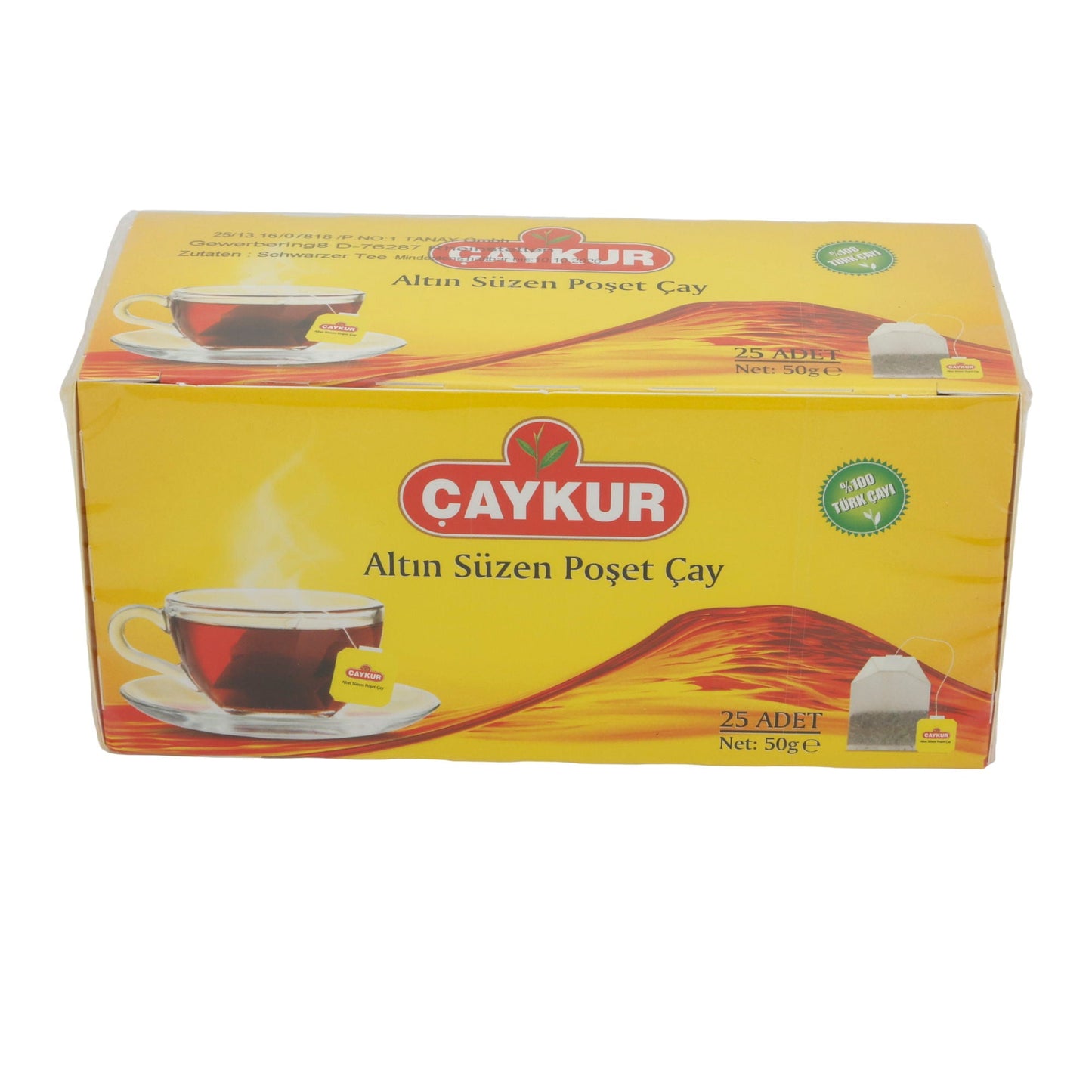 Schwarztee Çaykur | Poşet Çay | Geleneksel Türk Çayı | 25 Poşet, 50 g
