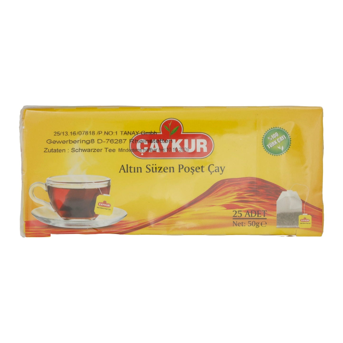 Schwarztee Çaykur | Poşet Çay | Geleneksel Türk Çayı | 25 Poşet, 50 g